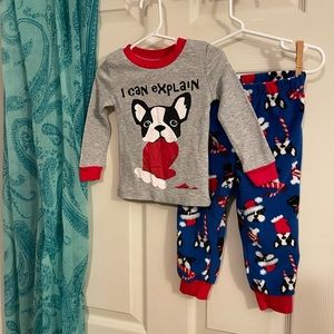 Kidgets 18m Christmas Theme Fleece Pant Set